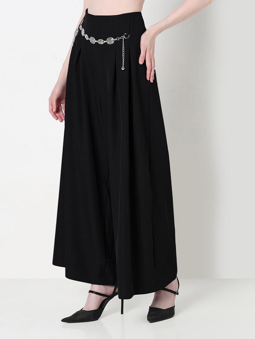 black cotton trousers - 21979819 - Standard Image - 2