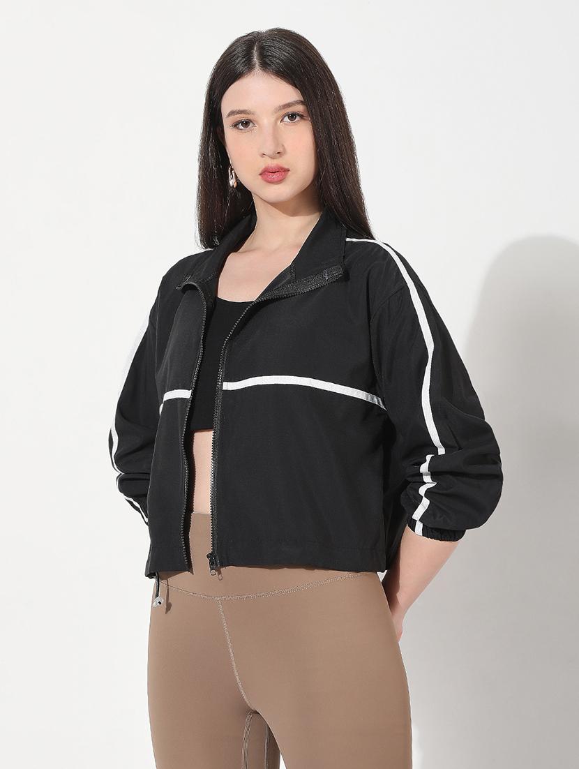 black nylon regular jacket - 21979833 - Standard Image - 2