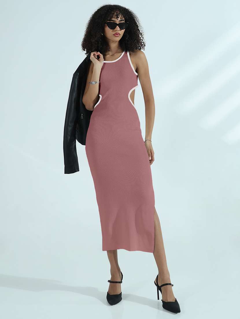 women solid sleeveless cut out bodycon dress - 21979866 -  Zoom Image - 0
