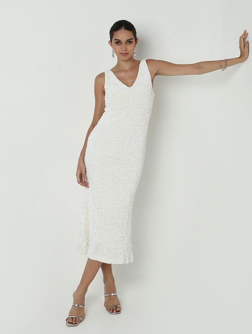 women white sequined sleeveless bodycon dress - 21979870 - Standard Image - 0