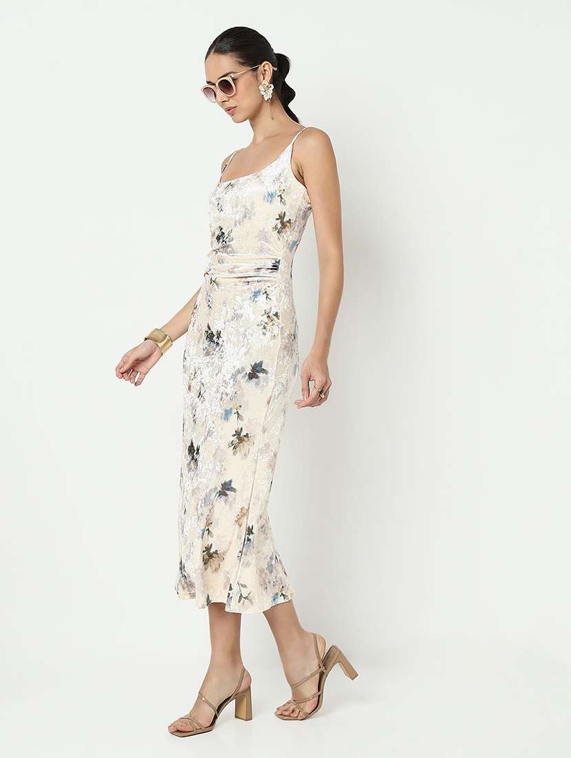 women printed shoulder strap bodycon dress - 21979875 -  Standard Image - 2