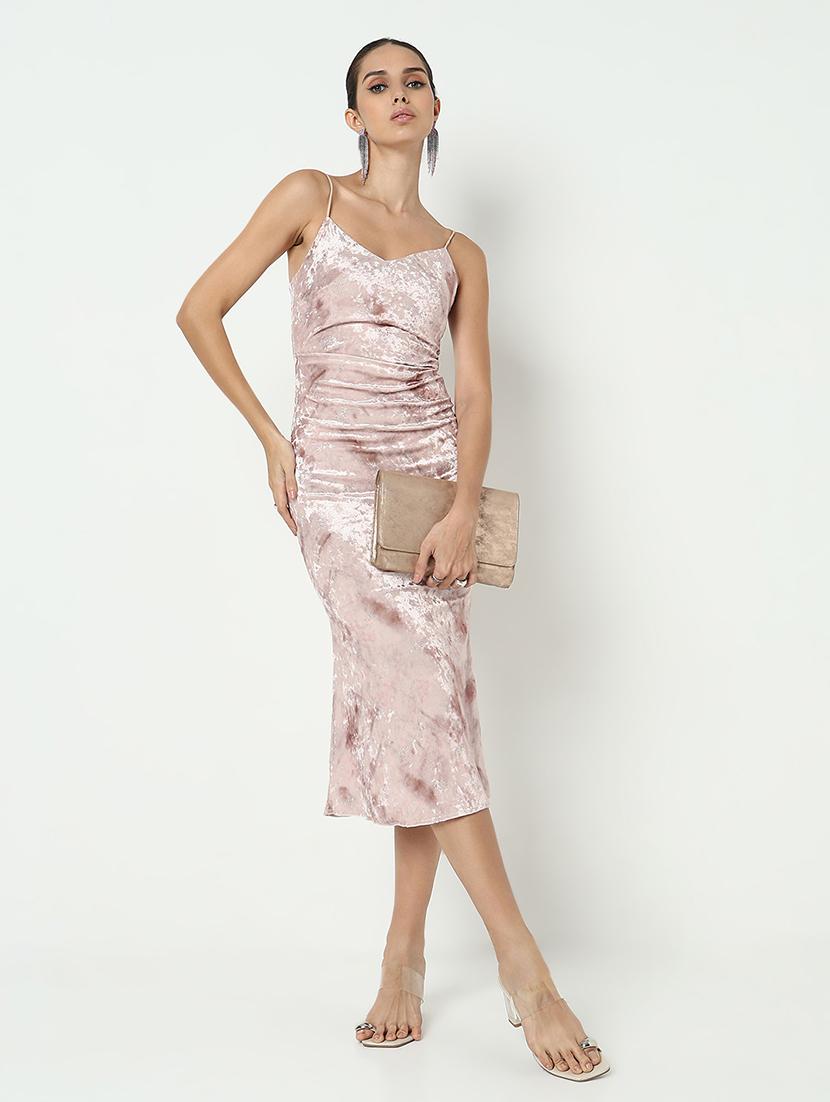 women printed shoulder strap bodycon dress - 21979876 -  Zoom Image - 0