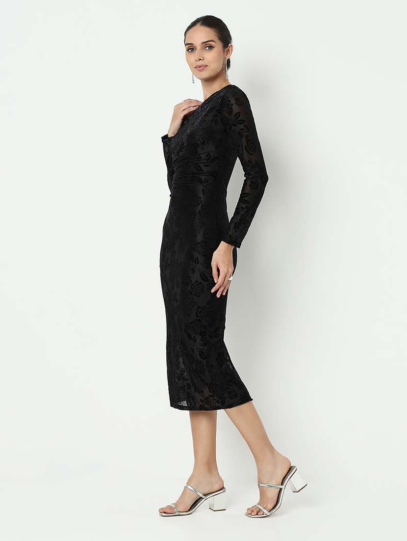 women self designed long sleeve bodycon dress - 21979884 -  Standard Image - 2