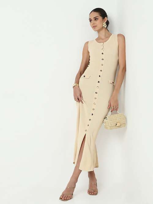 women solid sleeveless maxi bodycon dress - 21979888 -  Standard Image - 0