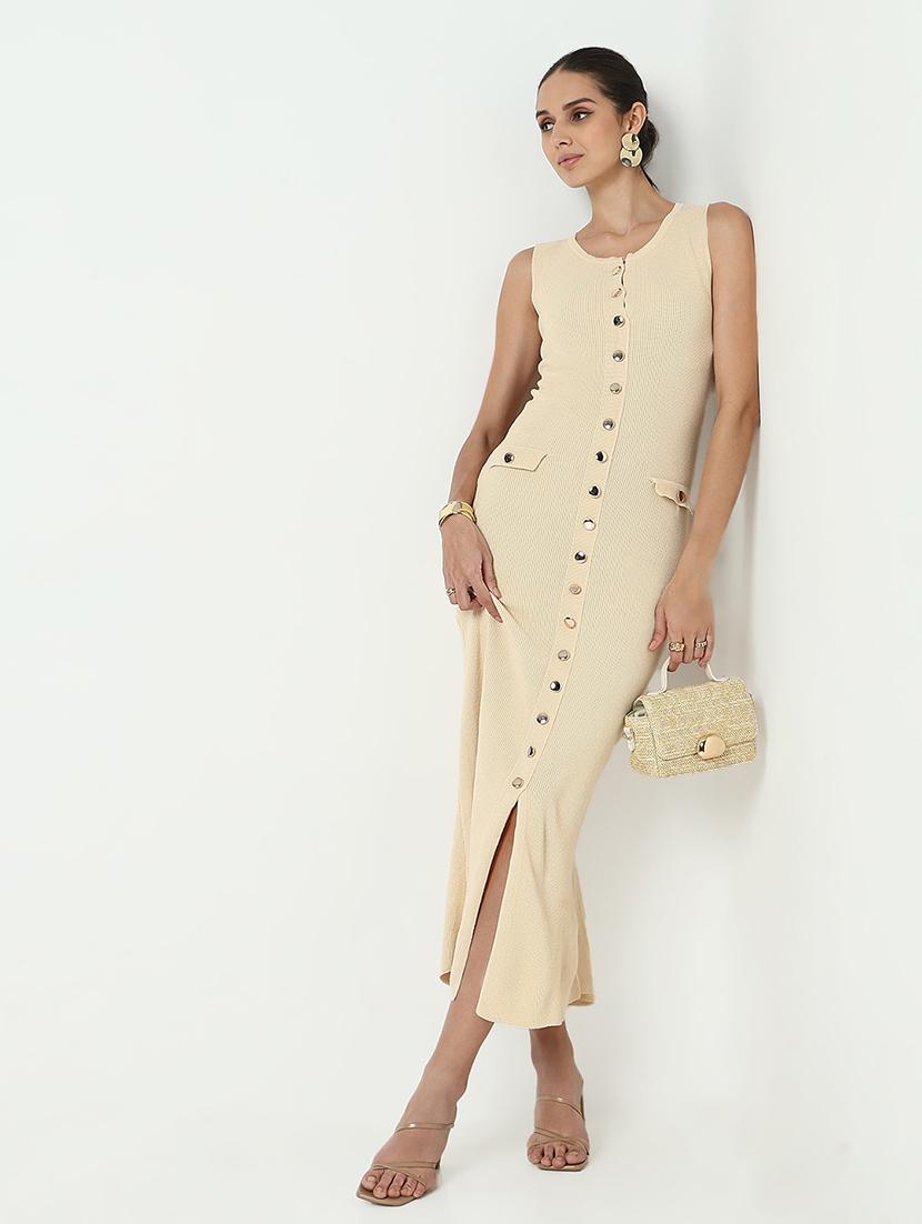 women solid sleeveless maxi bodycon dress - 21979888 - Standard Image - 2