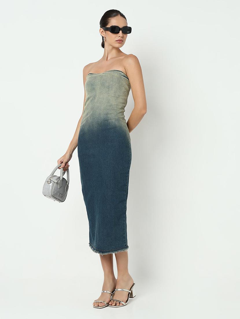 women ombre print tube bodycon dress - 21979890 - Standard Image - 2