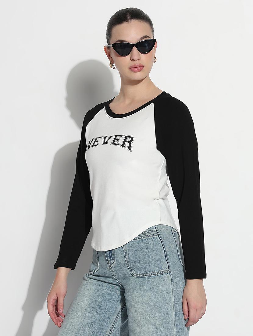 women color blocked long sleeve t-shirt - 21979982 - Standard Image - 2