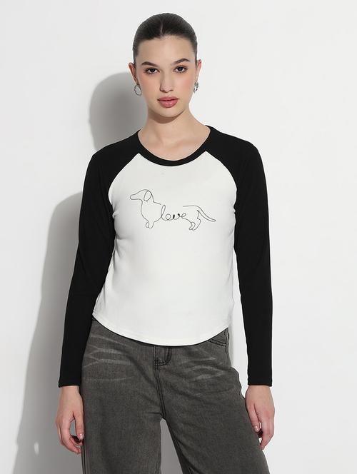 women color blocked long sleeve t-shirt - 21979986 - Standard Image - 0