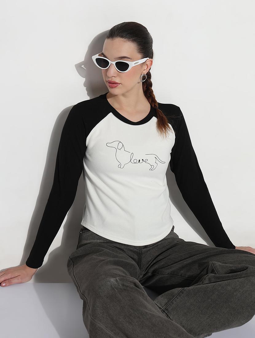 women color blocked long sleeve t-shirt - 21979986 - Standard Image - 2