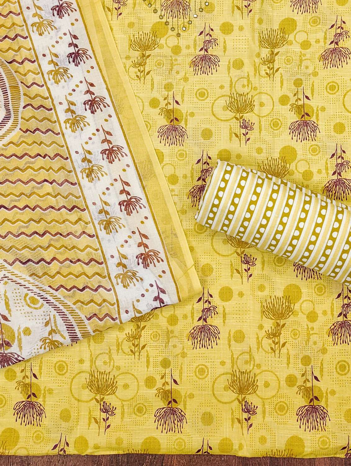 women floral embroidered unstitched suit set - 21980098 -  Standard Image - 2