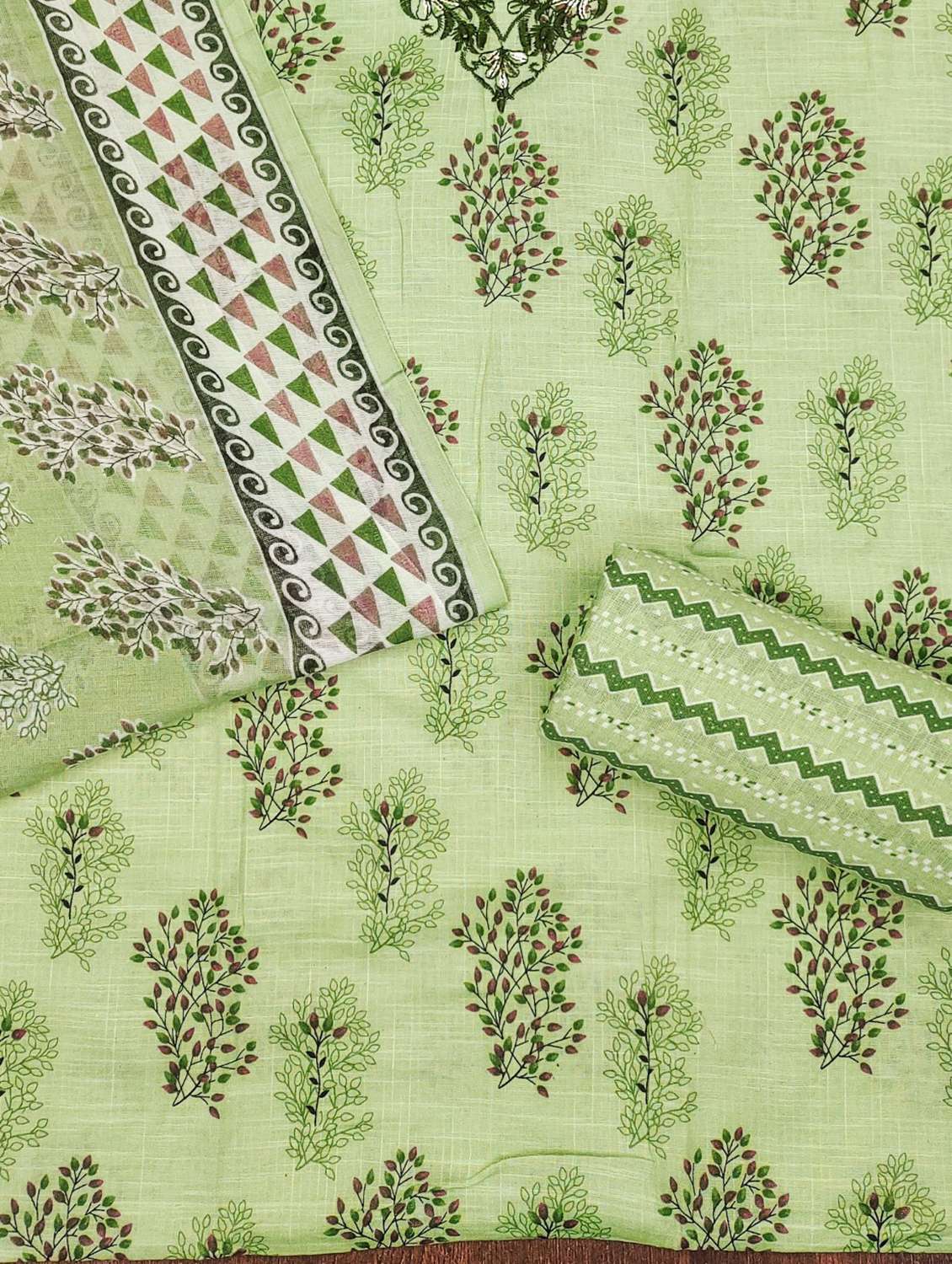 women floral embroidered unstitched suit set - 21980101 -  Standard Image - 2