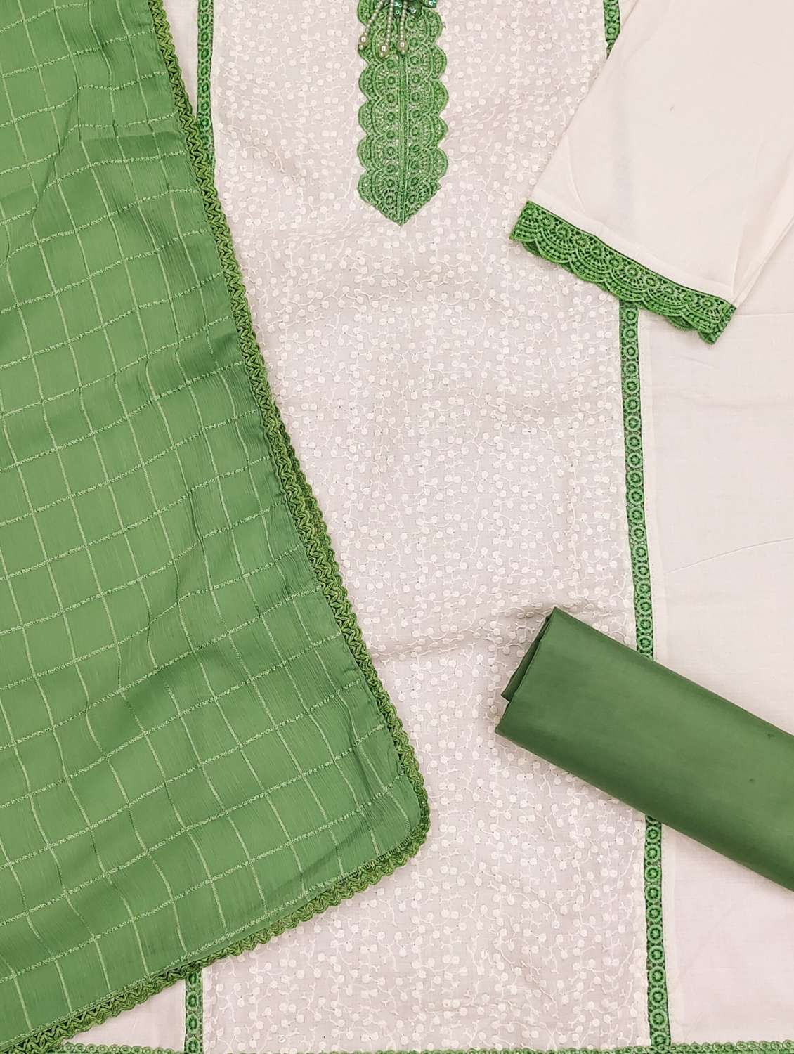 women solid with work embroidered unstitched suit set - 21980113 -  Standard Image - 2