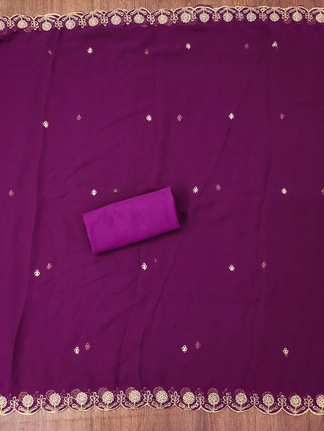 women solid with work embroidered unstitched suit set - 21980219 -  Standard Image - 2