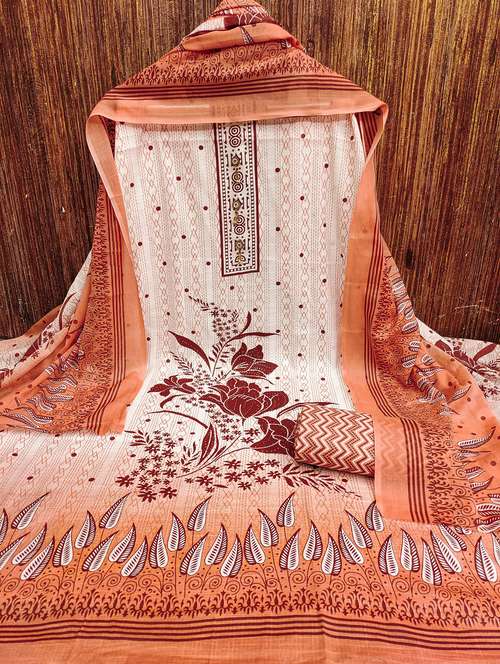 women printed embellishhed unstitched suit set - 21980228 -  Standard Image - 0