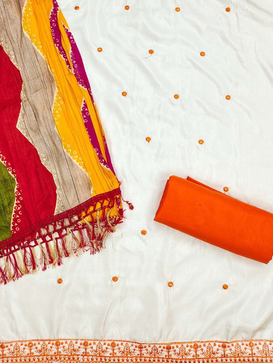 women solid with work embroidered unstitched suit set - 21980236 -  Standard Image - 2