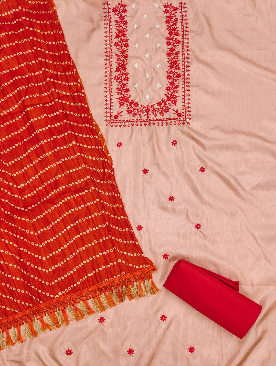 women solid with work embroidered unstitched suit set - 21980239 -  Standard Image - 2