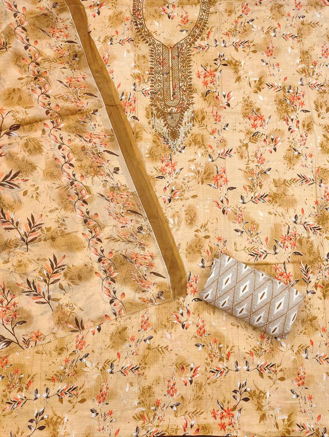 women floral embroidered unstitched suit set - 21980249 -  Standard Image - 2