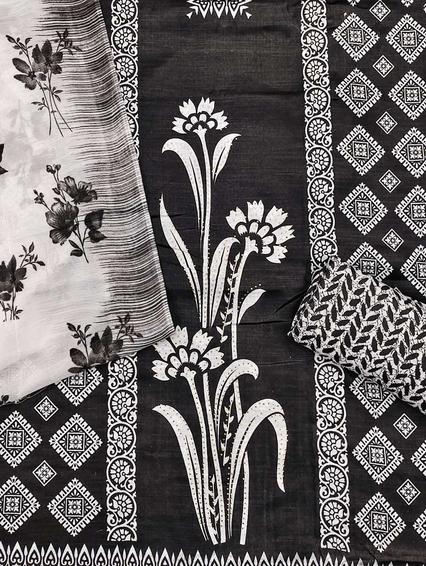 women printed embellished unstitched suit set - 21980251 -  Standard Image - 2