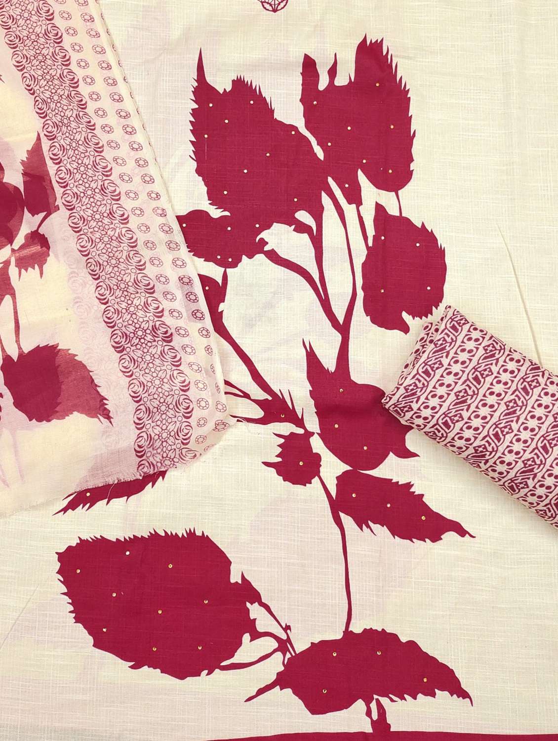 women floral embellished unstitched suit set - 21980263 -  Standard Image - 2