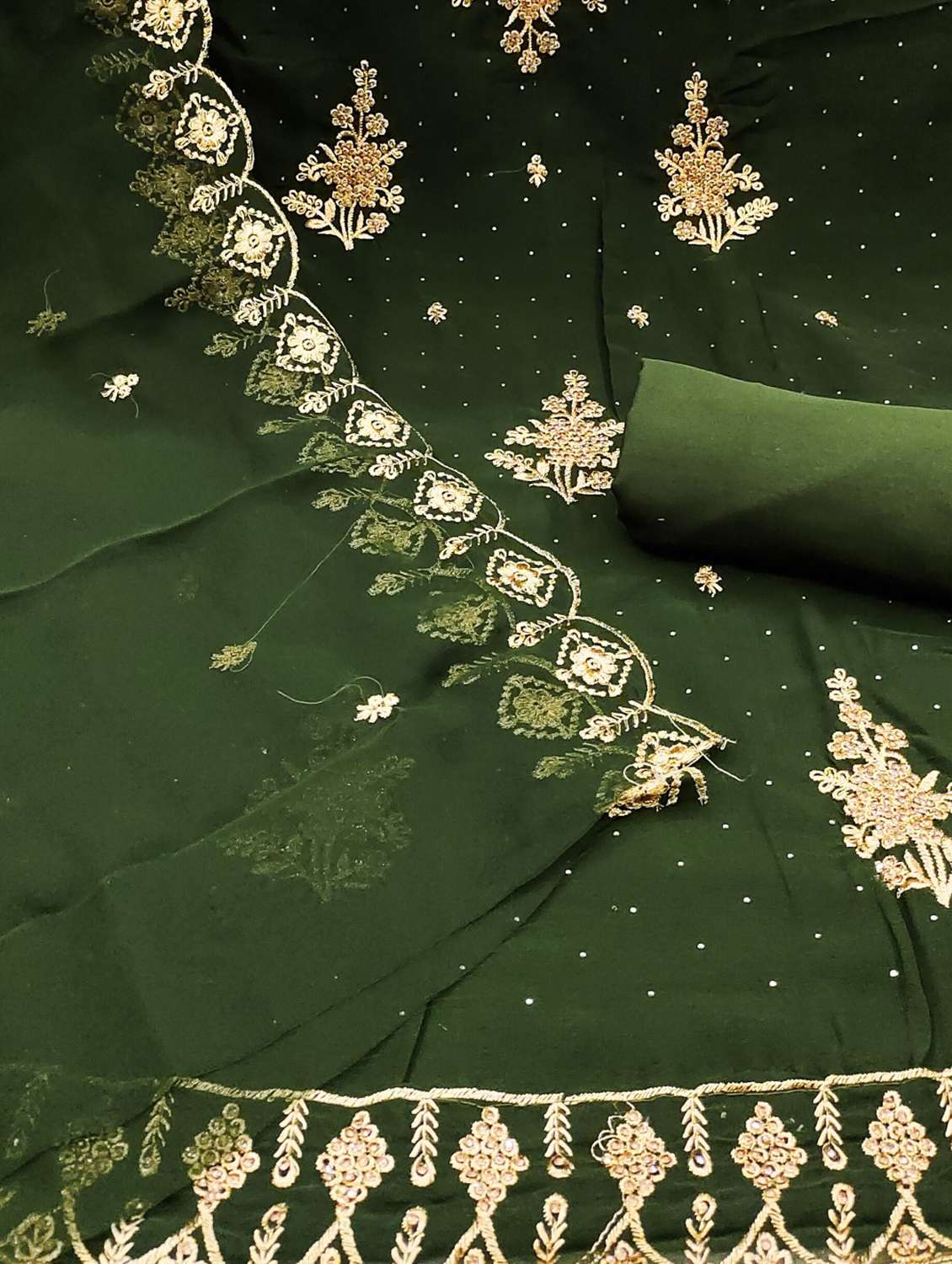 women solid with work embroidered unstitched suit set - 21980281 -  Standard Image - 2