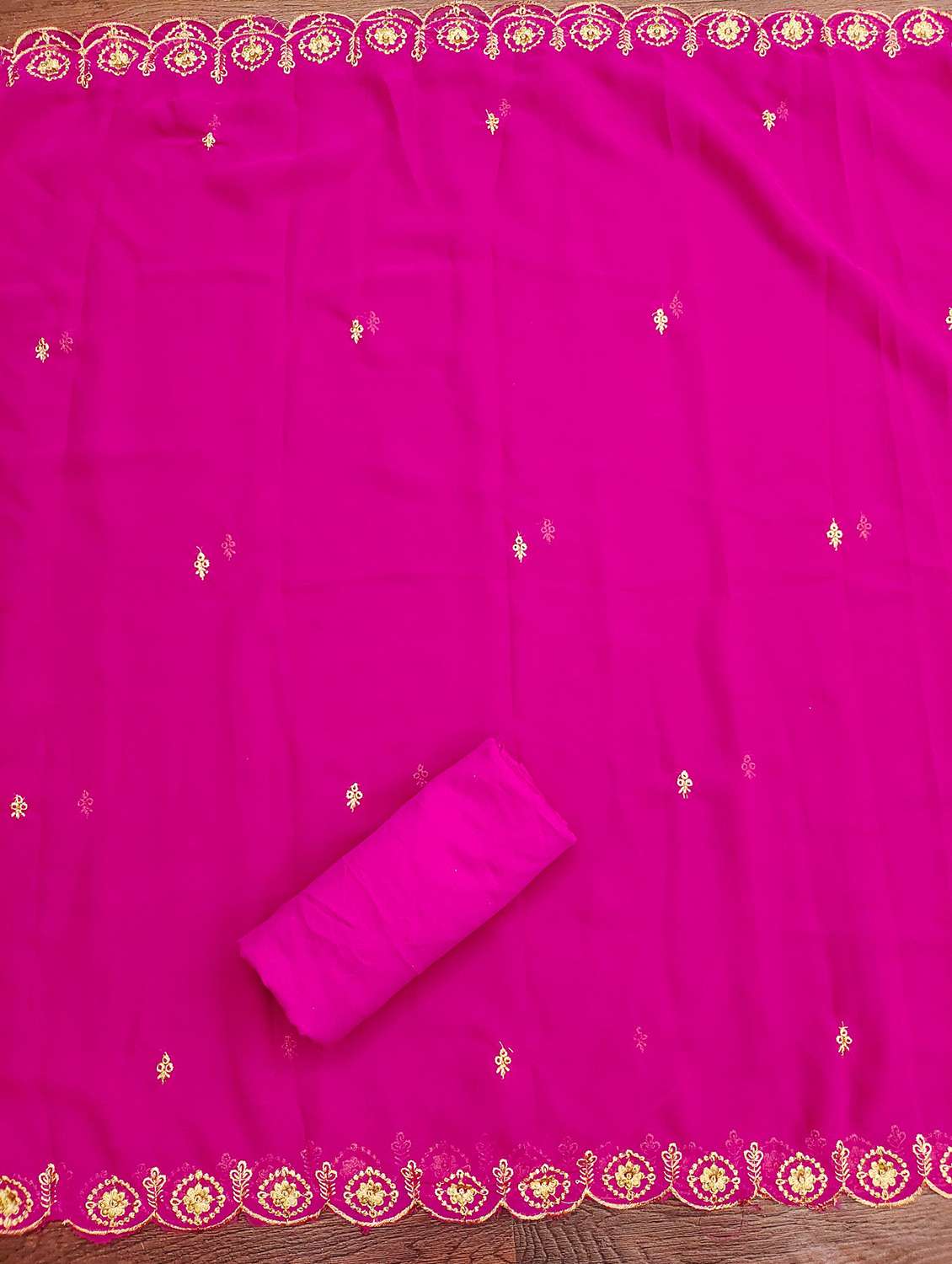 women solid with work embroidered unstitched suit set - 21980285 -  Standard Image - 2