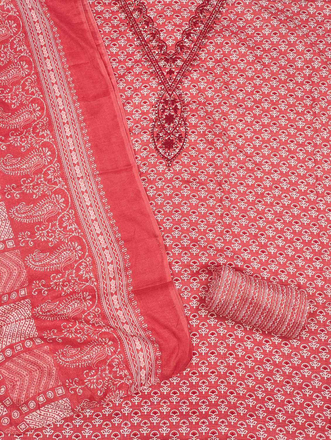 women floral embroidered unstitched suit set - 21980286 -  Standard Image - 2