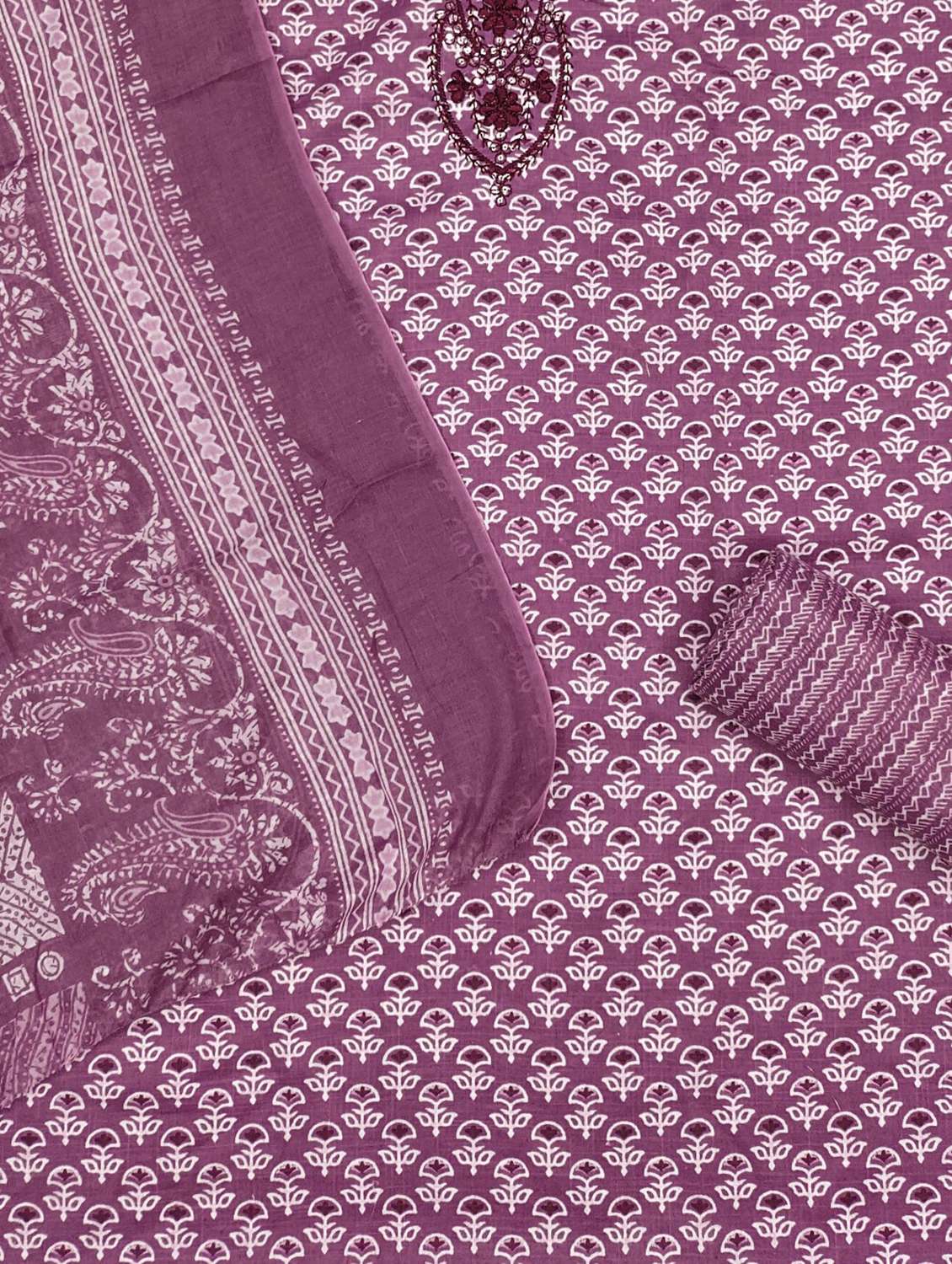 women floral embroidered unstitched suit set - 21980287 -  Standard Image - 2