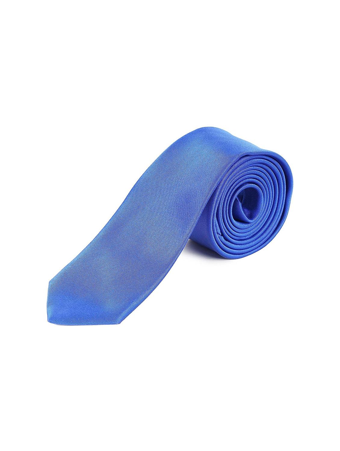 men solid formal polyester blue tie - 21980302 - Zoom Image - 0
