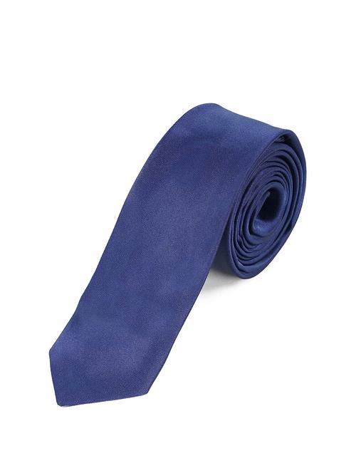 men's blue polyester solid formal tie - 21980303 - Standard Image - 0