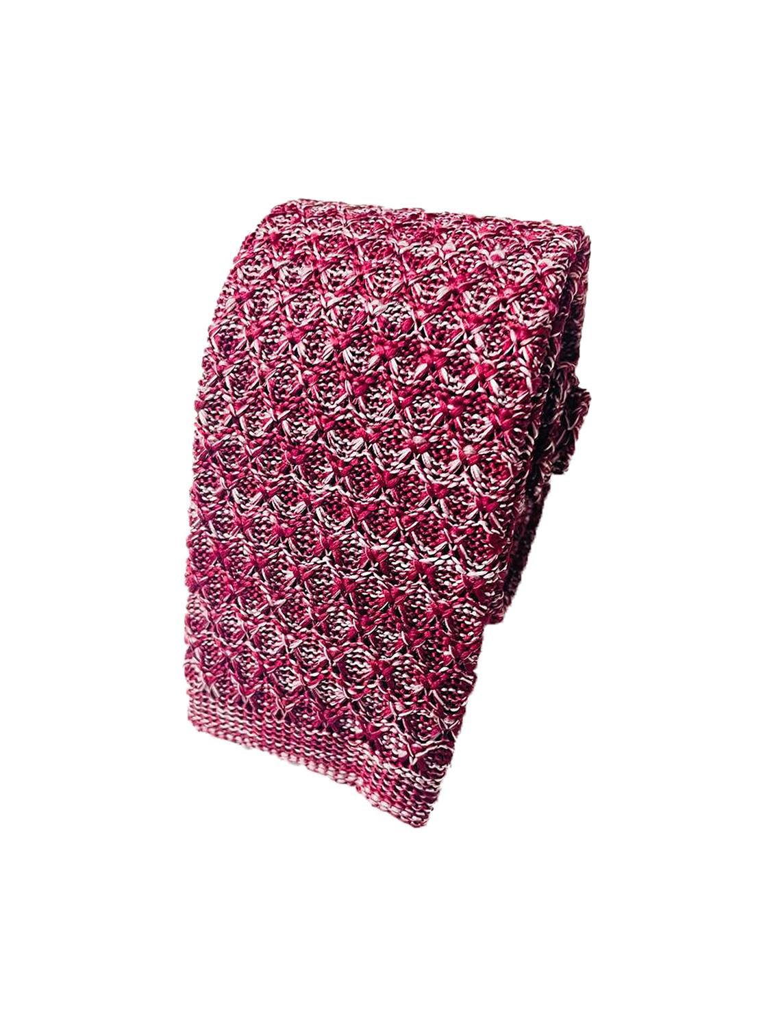 men maroon self designed tie - 21980313 - Standard Image - 2