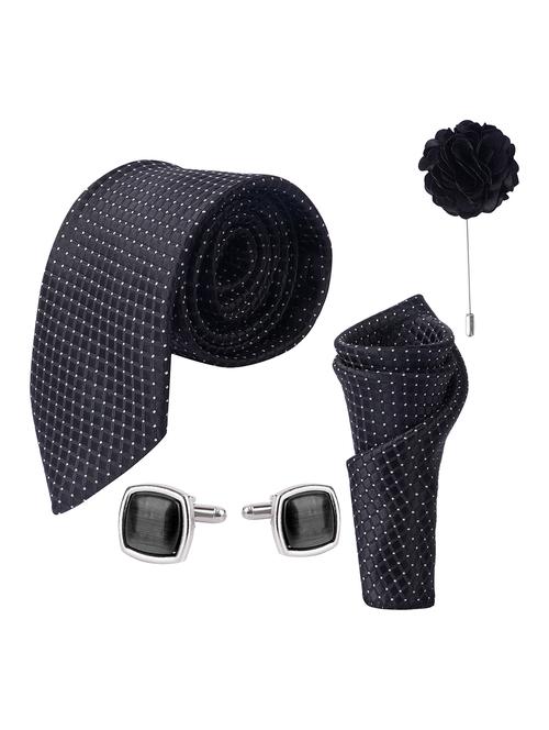 necktie gift set with pocket square cufflinks & brooch pin tie for men - 21980327 -  Standard Image - 0
