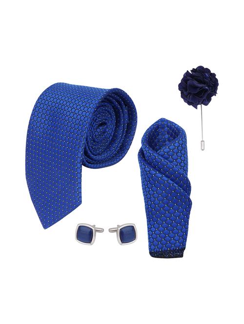 necktie gift set with pocket square cufflinks & brooch pin tie for men - 21980335 - Standard Image - 0