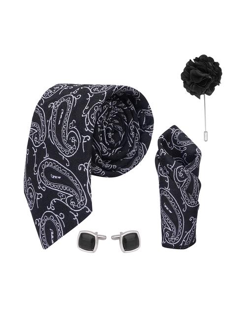 necktie gift set with pocket square cufflinks & brooch pin tie for men - 21980337 - Standard Image - 0