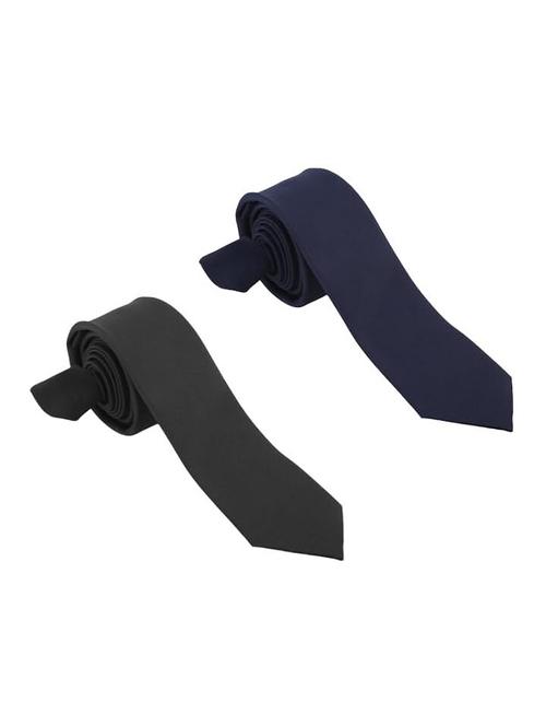 men pack of 2 black solid tie - 21980339 -  Standard Image - 0