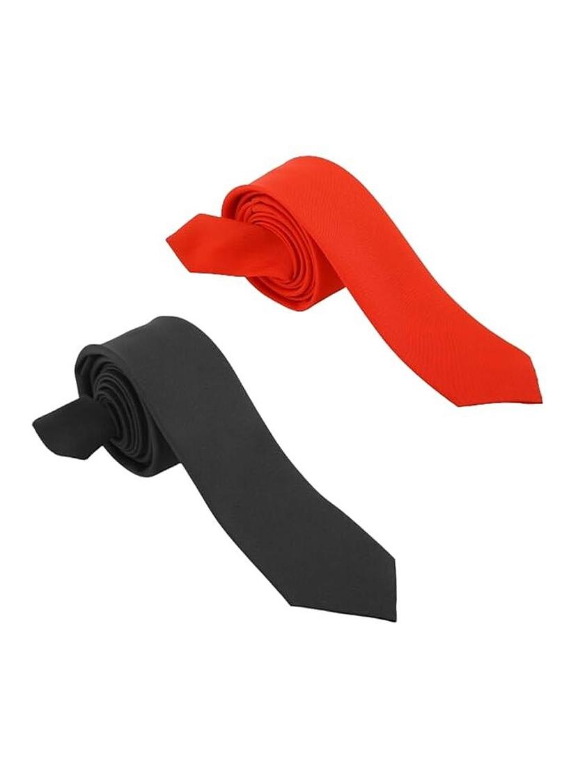 men pack of 2 multi colored solid tie - 21980340 -  Zoom Image - 0