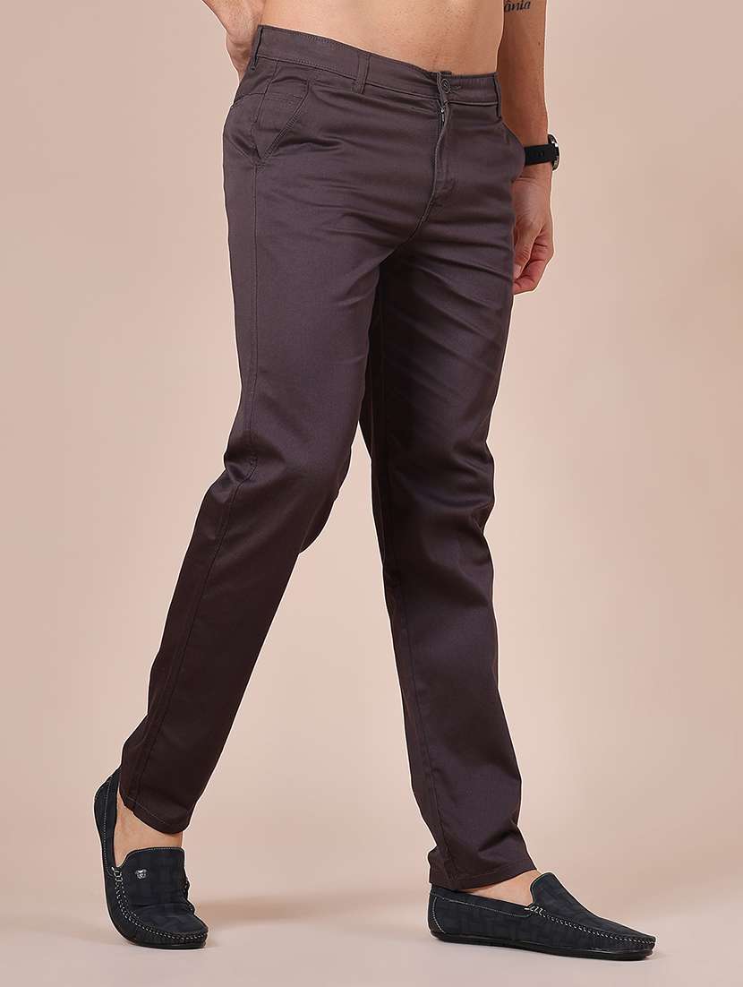 men solid mid rise casual chinos - 21980468 -  Standard Image - 2