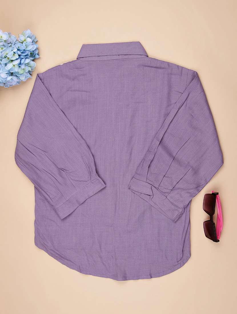 girls self designed long sleeve collared shirt - 21980528 -  Standard Image - 2