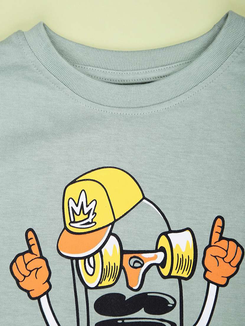 boys front print long sleeve t-shirt - 21980555 - Standard Image - 2