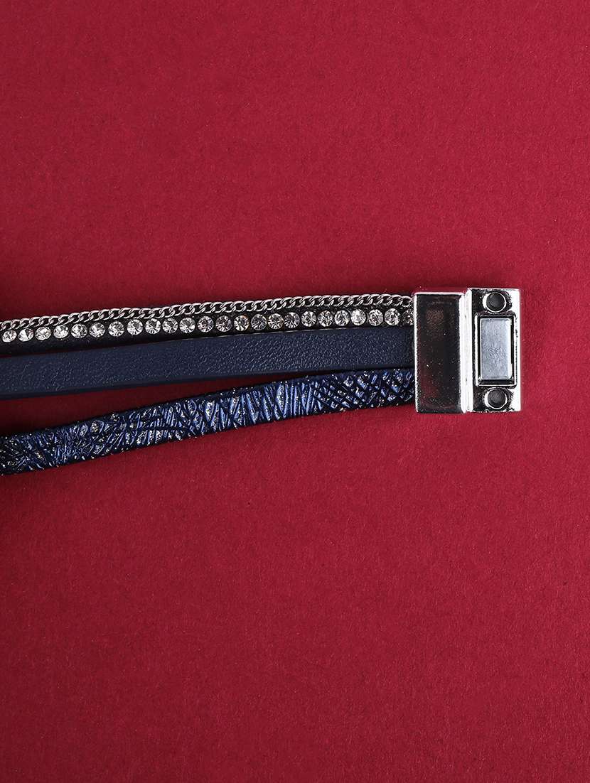 blue magnetic bracelet with rhinestone charm - 21980716 -  Standard Image - 2