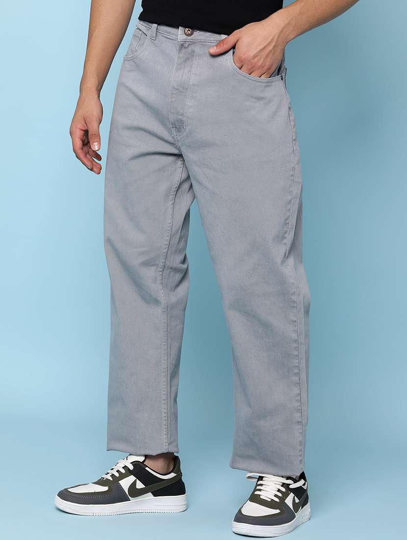 men plain mid rise full length straight jeans - 21980753 -  Standard Image - 2