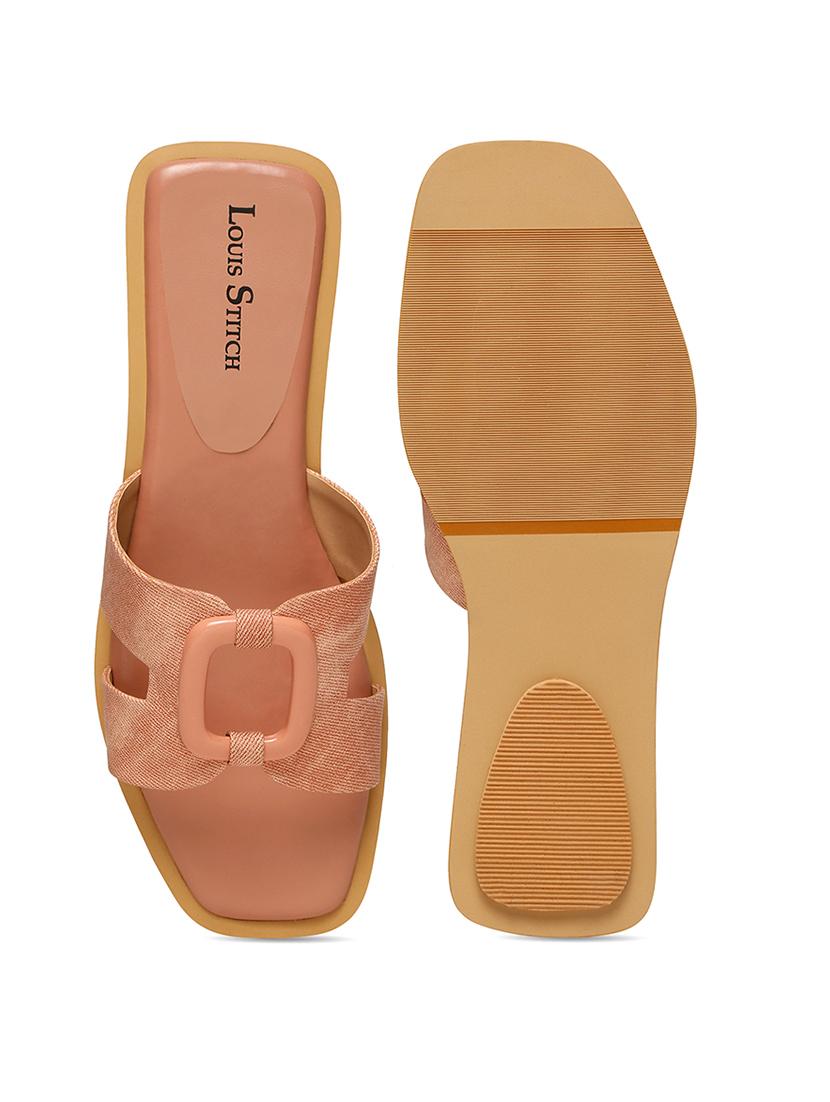 women nude solid slip on flat - 21980902 - Standard Image - 2