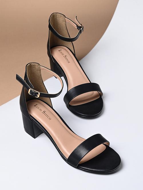 women solid ankle strap block sandal - 21980908 -  Standard Image - 0