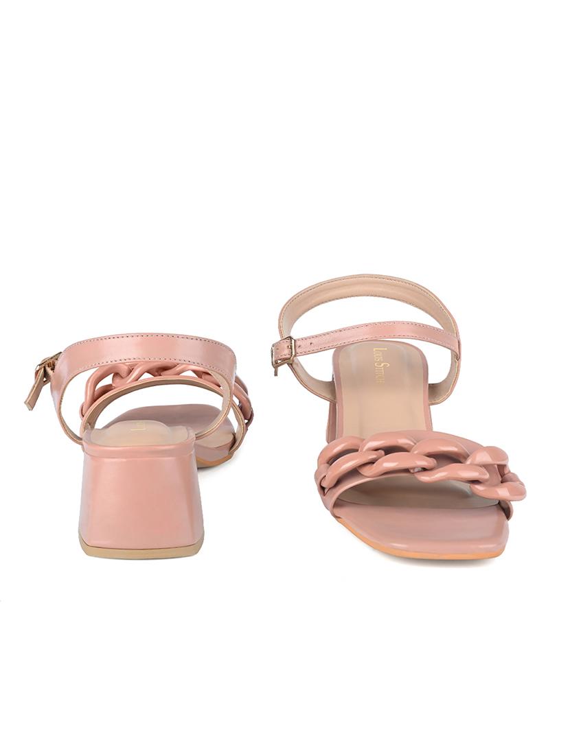 women solid back strap block sandal - 21980912 - Standard Image - 2