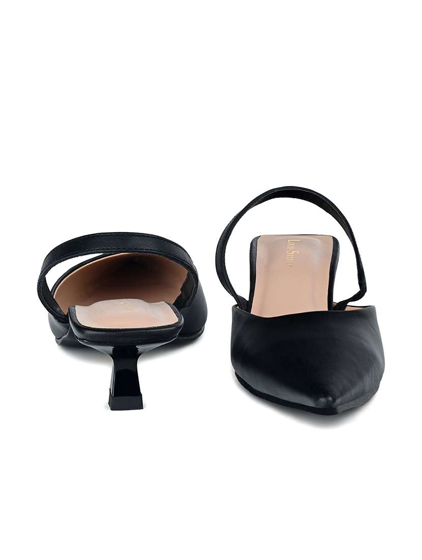 women black solid pointed mules  - 21980913 -  Standard Image - 2