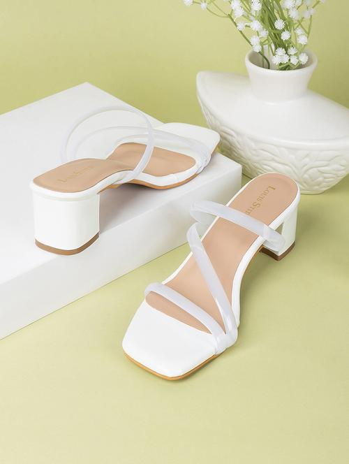 women solid slip on block heels - 21980923 -  Standard Image - 0