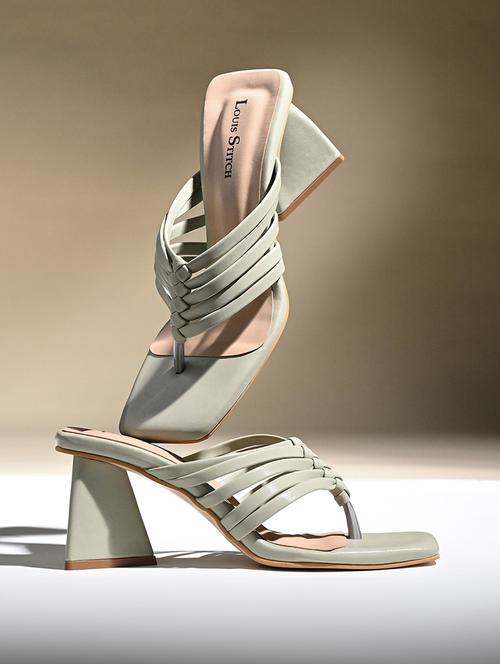 women solid slip on block heels - 21980926 - Standard Image - 0