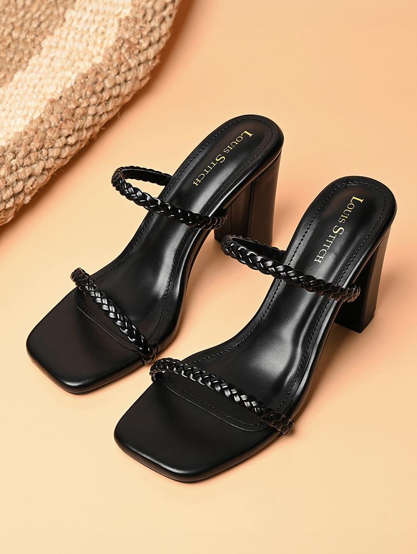 black pu mules sandals - 21980927 -  Zoom Image - 0