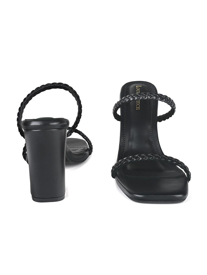 black pu mules sandals - 21980927 - Standard Image - 2