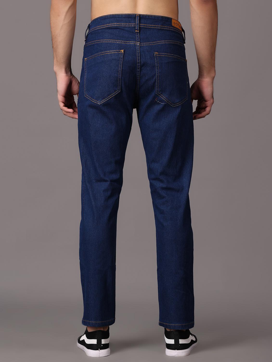 men blue mid rise full length jeans - 21980957 - Standard Image - 2