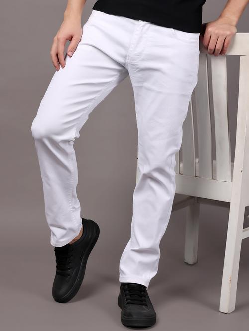 men solid mid rise straight fit jean - 21980981 - Standard Image - 0